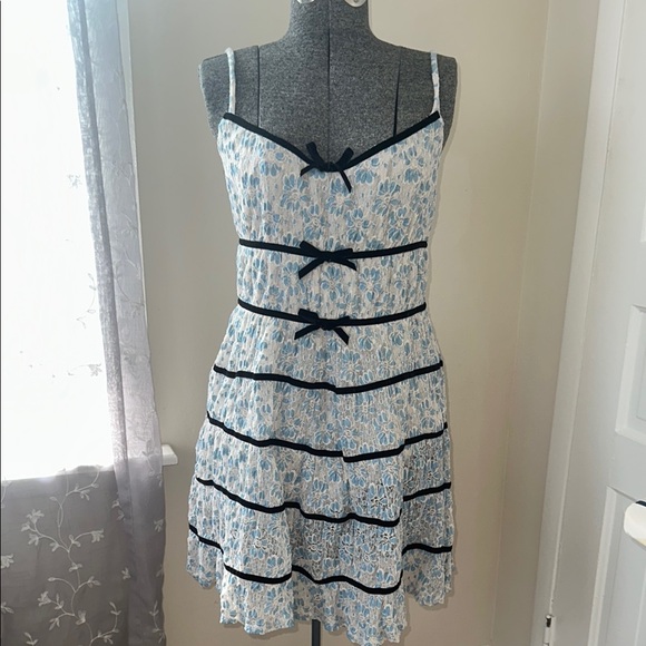 Xhilaration Dresses & Skirts - Floral Strappy Dress with Black Accents